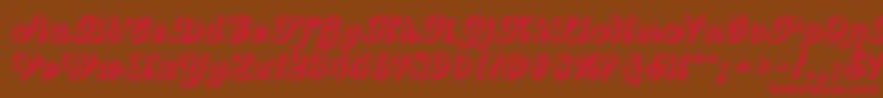 CountryWesternScriptOpen Font – Red Fonts on Brown Background