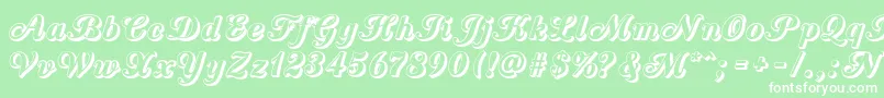 CountryWesternScriptOpen Font – White Fonts on Green Background