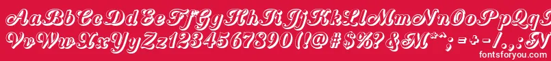 CountryWesternScriptOpen Font – White Fonts on Red Background