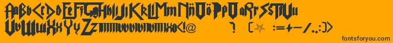 フォントPuree2 – 黒い文字のオレンジの背景