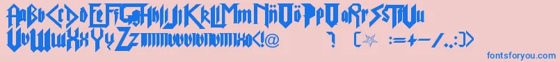Puree2 Font – Blue Fonts on Pink Background