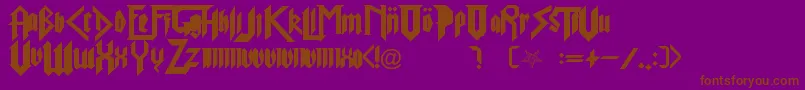 フォントPuree2 – 紫色の背景に茶色のフォント