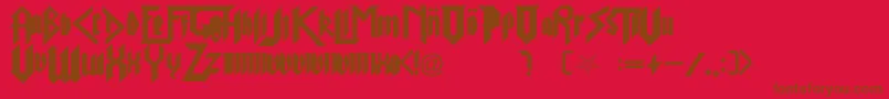 フォントPuree2 – 赤い背景に茶色の文字