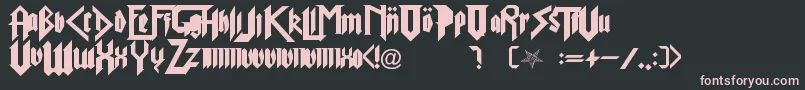 フォントPuree2 – 黒い背景にピンクのフォント