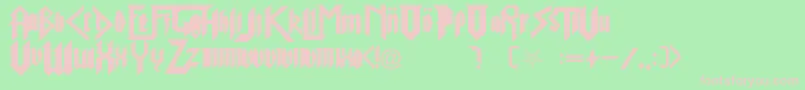 フォントPuree2 – 緑の背景にピンクのフォント