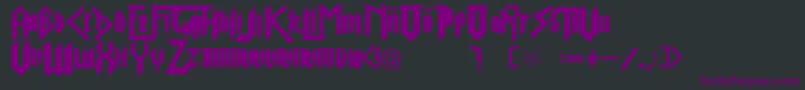 Шрифт Puree2 – фиолетовые шрифты на чёрном фоне