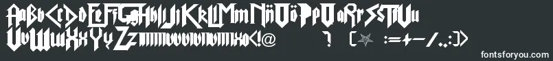 Шрифт Puree2 – белые шрифты на чёрном фоне