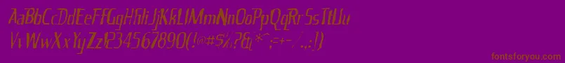 Kingrichardgaunt Font – Brown Fonts on Purple Background