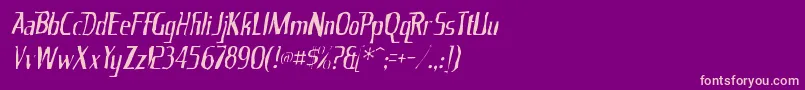 Kingrichardgaunt Font – Pink Fonts on Purple Background