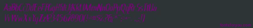 Kingrichardgaunt Font – Purple Fonts on Black Background