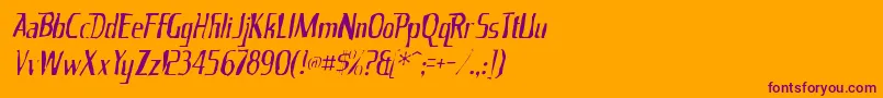 Kingrichardgaunt Font – Purple Fonts on Orange Background
