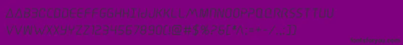 Elitedangersemiboldsemital-Schriftart – Schwarze Schriften auf violettem Hintergrund