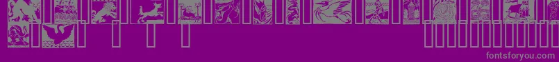 Шрифт SangraelTM – серые шрифты на фиолетовом фоне