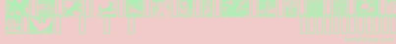 SangraelTM Font – Green Fonts on Pink Background