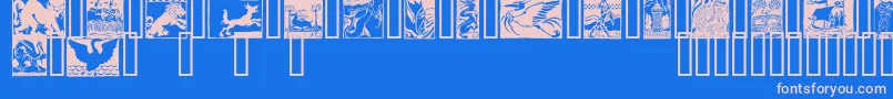 En savoir plus sur la police SangraelTM Police SangraelTM – polices roses sur fond bleu