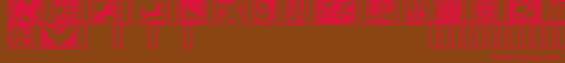 SangraelTM Font – Red Fonts on Brown Background
