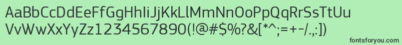 Шрифт PfsquaresansproRegular – чёрные шрифты на зелёном фоне