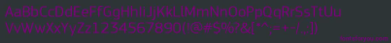 PfsquaresansproRegular Font – Purple Fonts on Black Background