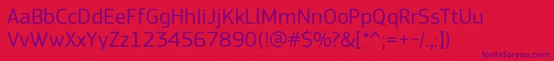 PfsquaresansproRegular Font – Purple Fonts on Red Background