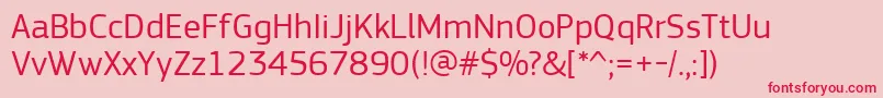 PfsquaresansproRegular Font – Red Fonts on Pink Background
