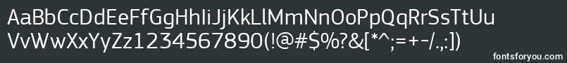 PfsquaresansproRegular Font – White Fonts on Black Background