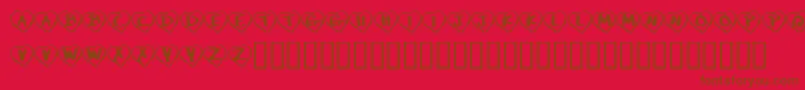 Weitere Informationen zur KrPaperHearts-Schriftart KrPaperHearts-Schriftart – Braune Schriften auf rotem Hintergrund
