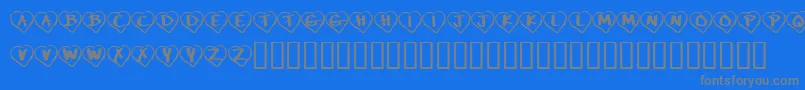 Saiba mais sobre a fonte KrPaperHearts Fonte KrPaperHearts – fontes cinzas em um fundo azul