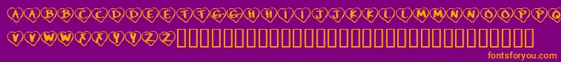 Más sobre la fuente KrPaperHearts fuente KrPaperHearts – Fuentes Naranjas Sobre Fondo Morado