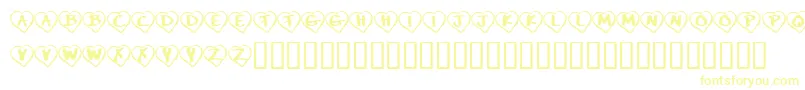 KrPaperHearts Font – Yellow Fonts