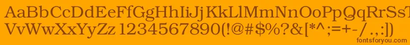 Шрифт Kacstdecorative – коричневые шрифты на оранжевом фоне