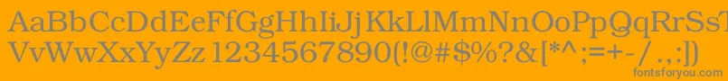 Kacstdecorative Font – Gray Fonts on Orange Background