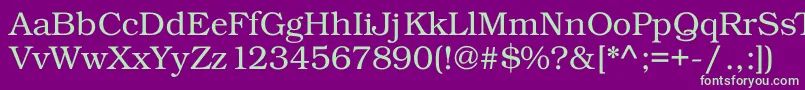 Шрифт Kacstdecorative – зелёные шрифты на фиолетовом фоне