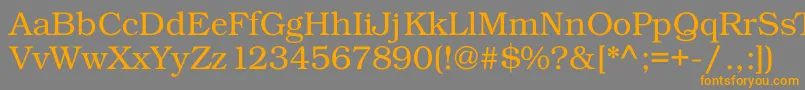 Police Kacstdecorative – polices orange sur fond gris