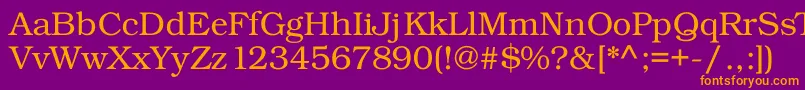 Kacstdecorative Font – Orange Fonts on Purple Background