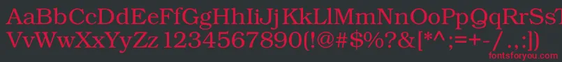 Kacstdecorative Font – Red Fonts on Black Background