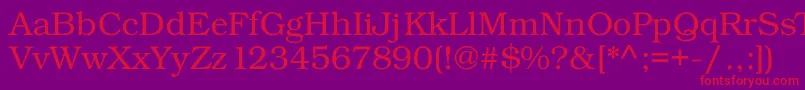Kacstdecorative Font – Red Fonts on Purple Background