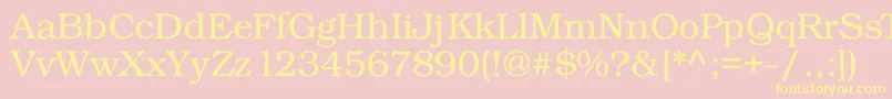 Kacstdecorative Font – Yellow Fonts on Pink Background