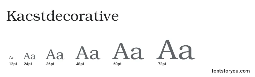 Kacstdecorative Font Sizes