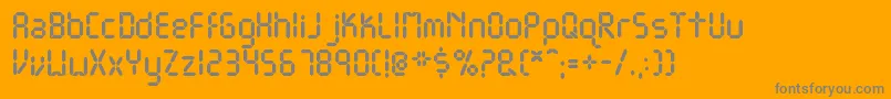 DjbGetDigital Font – Gray Fonts on Orange Background