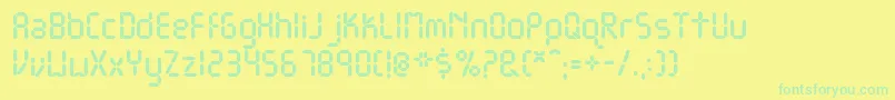 DjbGetDigital Font – Green Fonts on Yellow Background