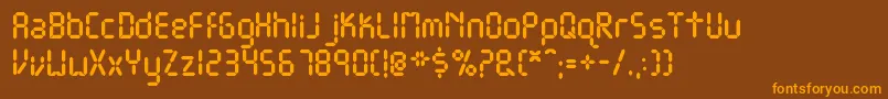 fuente DjbGetDigital – Fuentes Naranjas Sobre Fondo Marrón