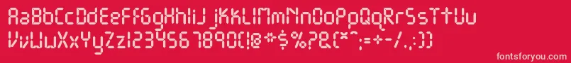 DjbGetDigital Font – Pink Fonts on Red Background