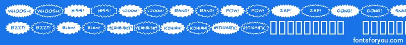 fuente Comicfx ffy – Fuentes Blancas Sobre Fondo Azul