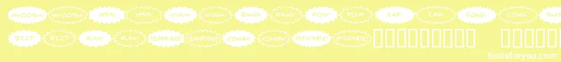 Comicfx ffy Font – White Fonts on Yellow Background