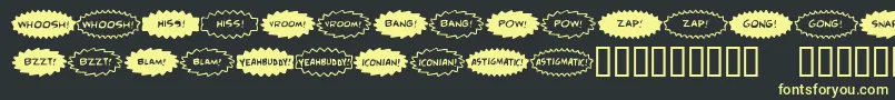 Czcionka Comicfx ffy – żółte czcionki na czarnym tle