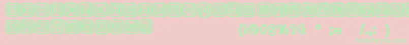 RubberHell Font – Green Fonts on Pink Background