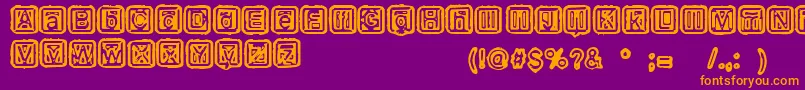 RubberHell Font – Orange Fonts on Purple Background