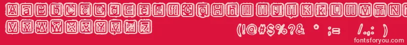 RubberHell Font – Pink Fonts on Red Background