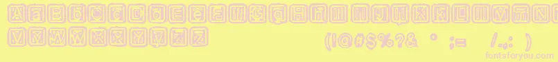 RubberHell Font – Pink Fonts on Yellow Background