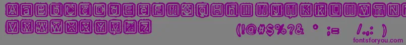 RubberHell Font – Purple Fonts on Gray Background